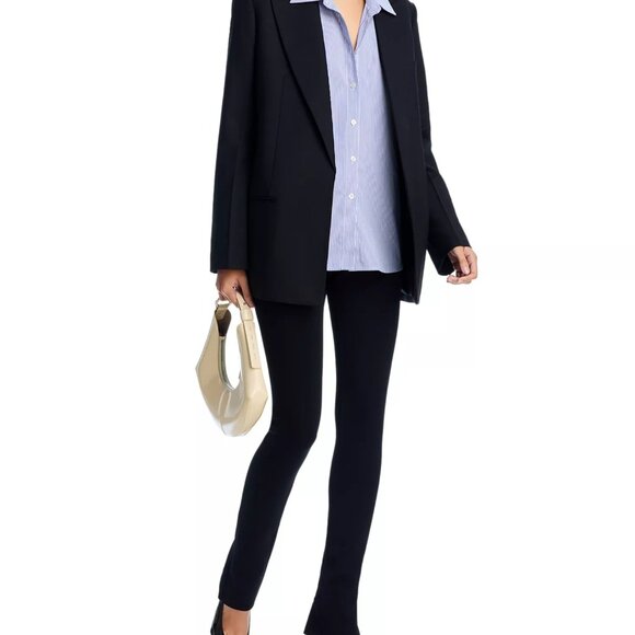 425$ Proenza Schouler White Label Marisol Ribbed Knit Skinny Pants Size XL Black - Picture 4 of 4